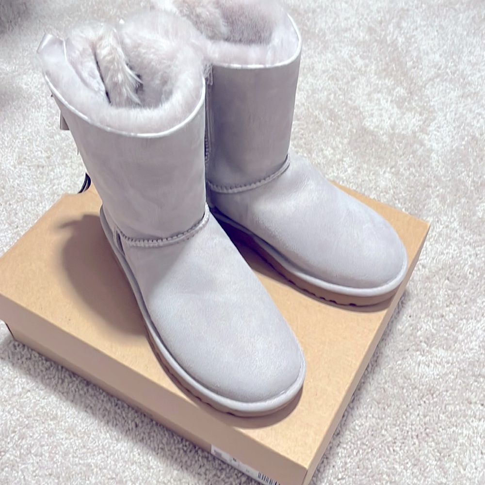 UGG Bailey Bow Lavender Boots